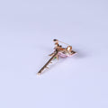 Slim Enamel Rose Stem Brooch In Three Colors Decorative Lapel Pin view 4