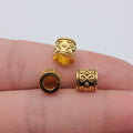 Heart Pattern Barrel Beads in 3 Metal Finishes for Jewelry Making view 6