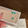 Silver Crystal Heart Studs Necklaces And Bracelets Six Styles view 2