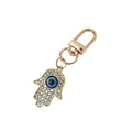 Rhinestone Hamsa Evil Eye Keychain Necklace Four Styles view 5