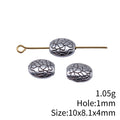 Textured Oval Spacer Beads in Two Antique Finishes view 3