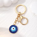 Gold Tone Rhinestone Evil Eye Enamel Keychain 4 Styles view 6