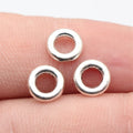 7.9x7.9x1.8mm 0.32g Multicolor Zinc Alloy Round Ring Connector Spacer Beads for Bracelet Jewelry Making