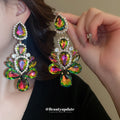 Oversized Crystal Statement Earrings in Two Colorways view 2
