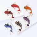 Colorful Enamel Koi Fish Brooch in Six Colors Lapel Pin view 4