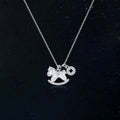 Silver-Tone Rocking Horse Pendant Necklace - One Style view 6