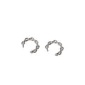 Silver Chain Link Open C Ear Cuff Clip No Piercing view 5