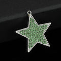 Pave Rhinestone Star Charm Pendant Silver And Gold Tone view 9