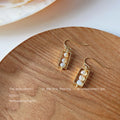 Pearl Drop Stud And Hoop Earrings Gold Silver Seven Styles view 2