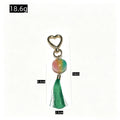 Acrylic Lantern Tassel Keychain Heart Clasp Bag Charm view 2