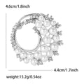 Pearl Cluster Wreath Brooch in Silver and Rose Gold view 4
