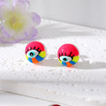Colorful Round Eyeball Stud Earrings in Eight Designs view 6