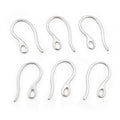 Curved Metal Earring Hooks in Steel Gold and Rose Gold Finishes view 2