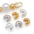 Pumpkin Fluted Crescent Crimp Cover Clasps Jewelry Findings view 2