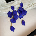 Rose Petal Cascade Stud Earrings in Six Bright Colors view 9