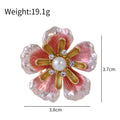 Flower Enamel Two Designs Metal Brooch Pin for Jackets and Lapels view 2