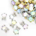 Pastel Bear Cabochon Charms in Gold and Silver Tones view 1