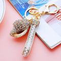 Jeweled Striped Tower Shell Keychains in Eight Colors plus Assorted Option view 11
