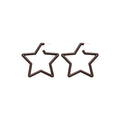 Dark Brown Oversized Open Circle Acrylic Stud Earrings view 5