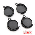 Round Rotating Pendant Bezel Settings in Eight Finish Options view 6