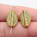 19x12x4.3mm 2.4g Antique Gold Zinc Alloy Hammered Marquise Spacer Beads for DIY Jewelry Making