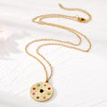 Gold Tone Colorful Crystal Evil Eye Hamsa and Mary Pendant Necklaces view 4
