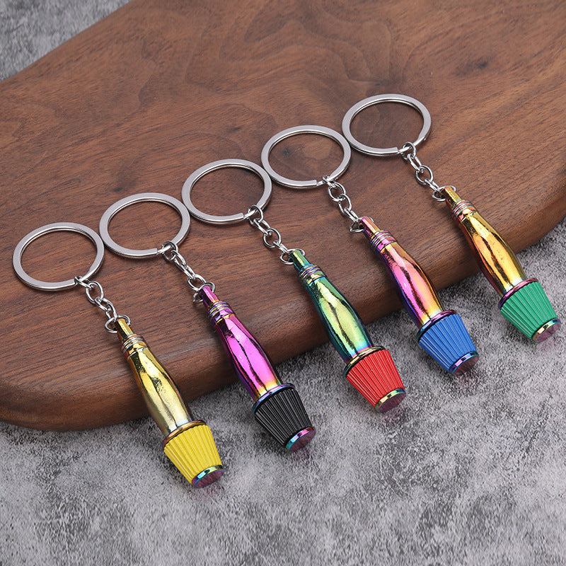 Mushroom Air Filter Car Keychain Zinc Alloy Key Ring Accessory