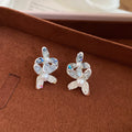 Pastel Floral Pearl-Look Stud Earrings in Four Designs view 8