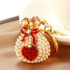Red Pearl-Heart-Pouch