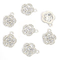 Crystal Camellia Flower Charms in Four Colors and Two Metal Tones view 7