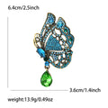 Openwork Crystal Butterfly Brooch With Teardrop in Four Colors view 8