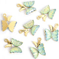 Pastel Double Wing Butterfly Metal Charms, 24 Colorways view 12