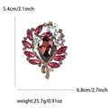 Oval Crystal Wreath Brooch with Faceted Stones for Jackets and Scarves view 12