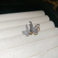 Pair of Metal Tone Silver Tone Crystal Butterfly Ear Cuff view 4