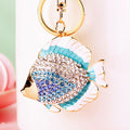 Jeweled Tropical Fish Keychains in Pink, Blue and Purple view 8