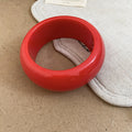 Wide Glossy Resin Round Bangle Bracelet 6 Color Styles view 7