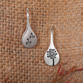 Silver Gold Teardrop Dandelion Drop Hook Earrings Alloy view 2