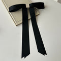 Satin Long Tail Bow Hair Claw Clip Metal Bar Five Colors view 7