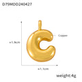 Gold Balloon Letter Copper Initial Pendants A to Z view 8