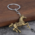 Saddled Horse Metal Keychain in Five Color Finishes view 7