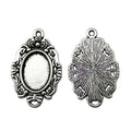 Scrollwork Oval Cabochon Pendant Trays in Two Finishes view 4