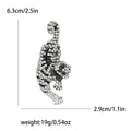 Crystal Tiger Brooch With Decorative Crystal And Enamel Details view 11