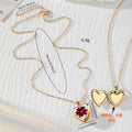 Gold Heart Locket Necklace Pressed Flower Photo Case 8 Styles view 4