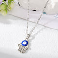 Gold and Silver Tone Crystal Evil Eye and Hamsa Necklaces view 8