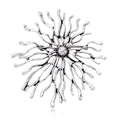 Gold Tone Firework Four Designs Metal Brooch Pin for Jackets and Lapels view 6