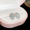 Blue Oval Studs