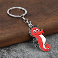 Cartoon Seahorse Metal Keychain In Four Color Styles view 7