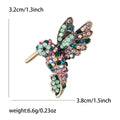 Antique Gold Rhinestone Hummingbird Brooch Four Colors view 6