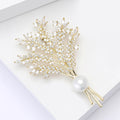 Pearl Wheat Sheaf Brooch Decorative Lapel Pin For Jackets And Scarves view 4