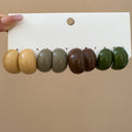 Acrylic C Shape Chunky Stud Earrings Multi Color Sets view 6